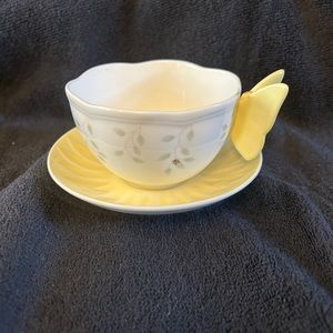 Lenox Sculpture butterfly handle cup
